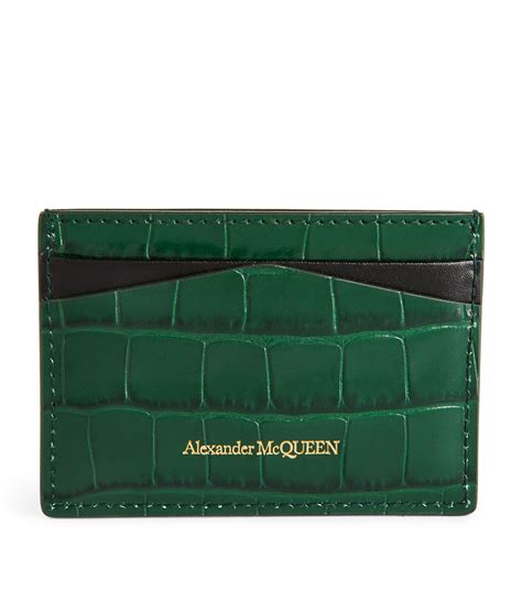 green alexander mcqueen cardholders